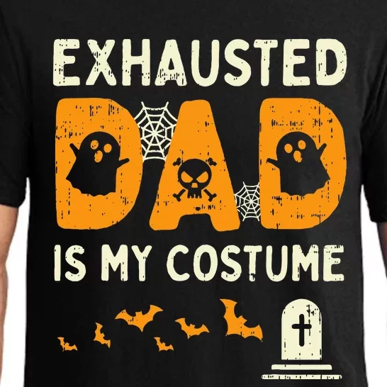 Exhausted Dad Costume Funny Matching Halloween Gift Pajama Set