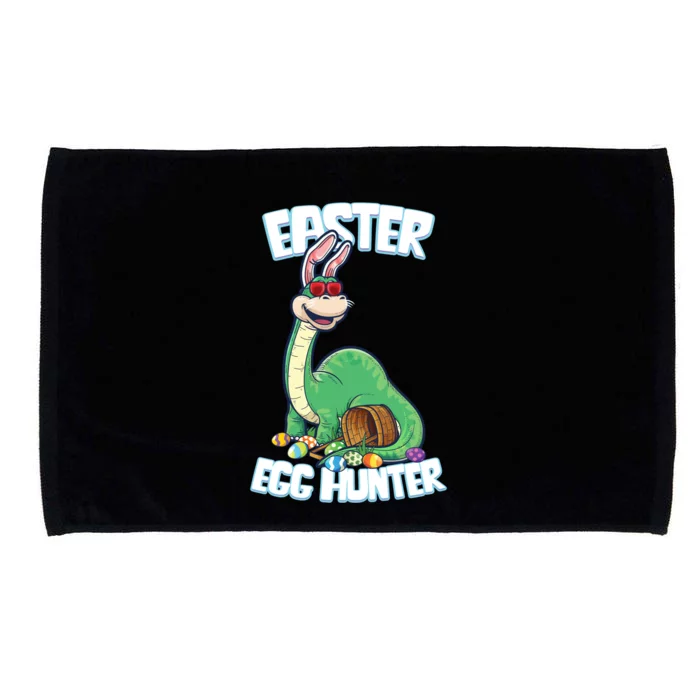 Easter Dinosaur Cool Gift Egg Hunter Bunny Ears Brontosaurus Gift Microfiber Hand Towel