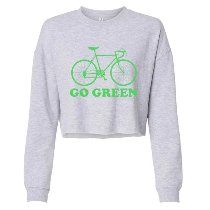 Earth Day Cycling Biking Cropped Pullover Crew