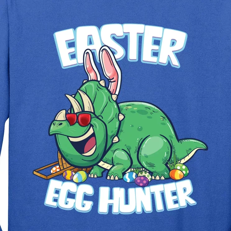 Easter Dinosaur Cute Gift Egg Hunter Bunny Ears Triceratops Gift Tall Long Sleeve T-Shirt