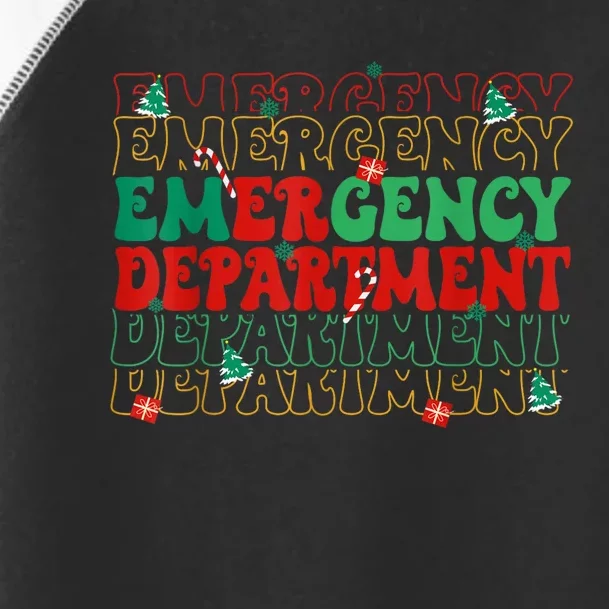 Emergency Department Christmas Ed Er Nurse Crew Toddler Fine Jersey T-Shirt