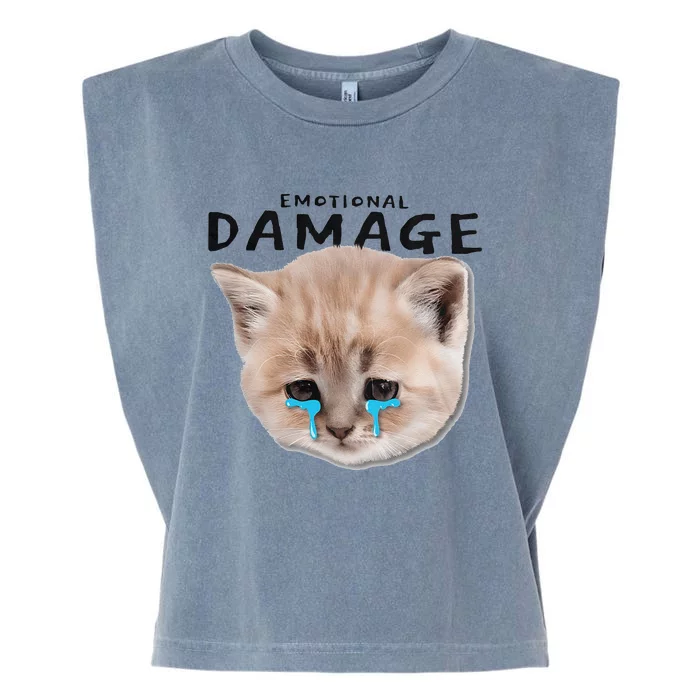 Emotional Damage Cat Garment-Dyed Women's Muscle Tee