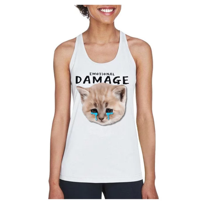 Emotional Damage Cat Women's Racerback Tank