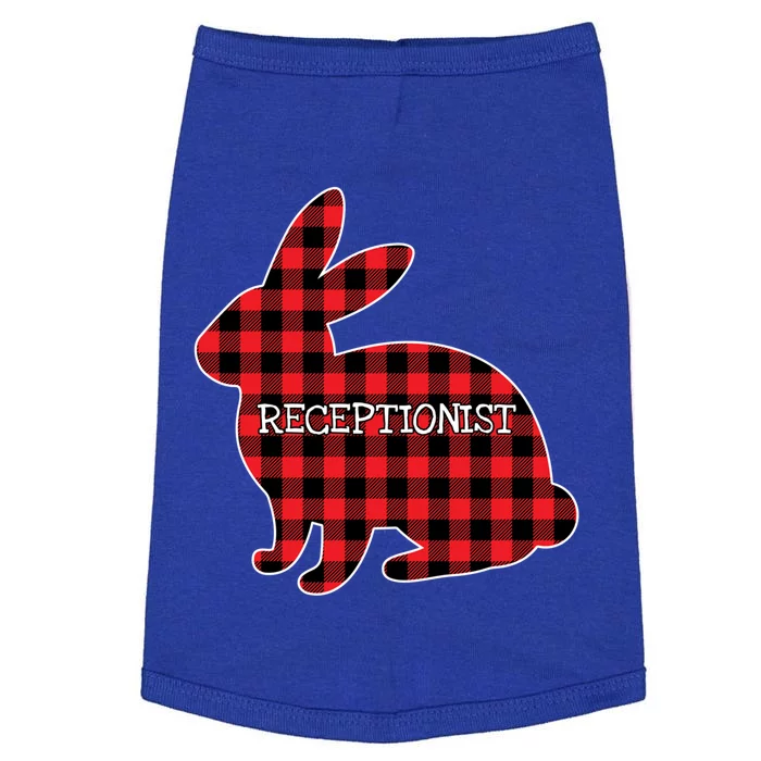 Easter Day Costume Red Plaid Bunny Graphic Receptionist Gift Doggie Tank