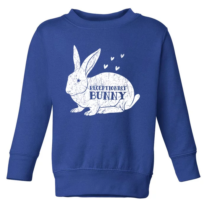 Easter Day Costume Vintage Bunny Graphic Receptionist Great Gift Toddler Sweatshirt