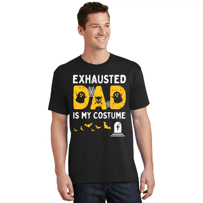 Exhausted Dad Costume Funny Matching Halloween T-Shirt