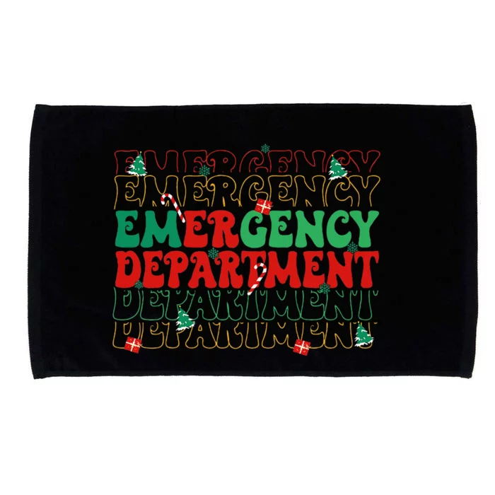 Emergency Department Christmas ED Er Nurse Crew Microfiber Hand Towel