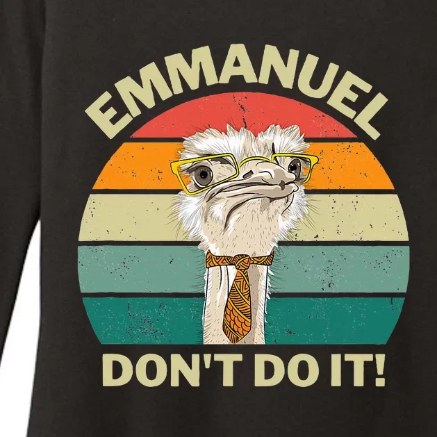 Emmanuel DonT Do It Funny Emu Farm Womens CVC Long Sleeve Shirt