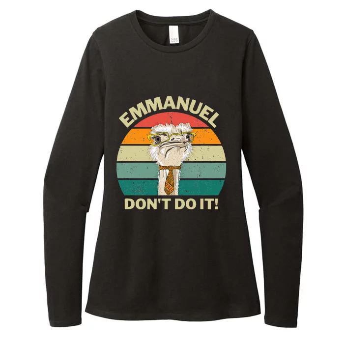 Emmanuel DonT Do It Funny Emu Farm Womens CVC Long Sleeve Shirt