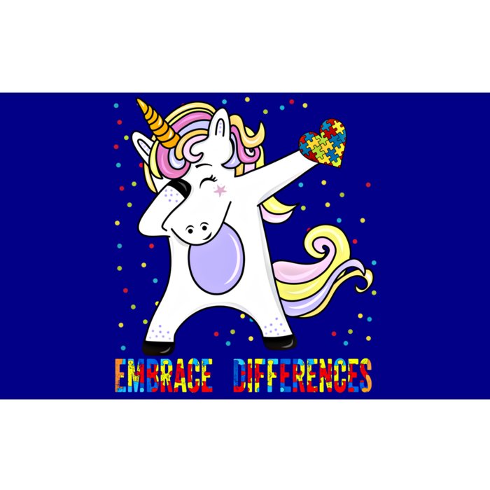 Embrace Differences Dabbing Unicorn Autism Awareness Gift Bumper Sticker