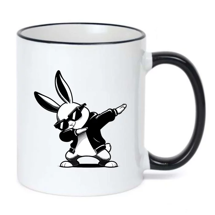 Easter Day Dabbing Bunny Rabbit Hip Hop Easter Baket Black Color Changing Mug