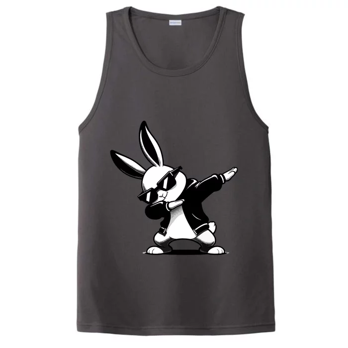 Easter Day Dabbing Bunny Rabbit Hip Hop Easter Baket Performance Tank