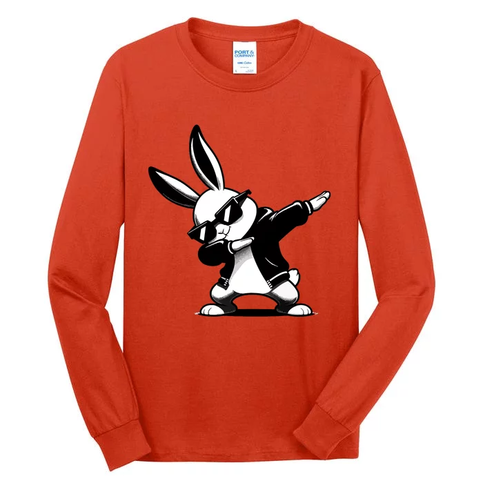 Easter Day Dabbing Bunny Rabbit Hip Hop Easter Baket Tall Long Sleeve T-Shirt