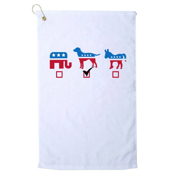 Elephant Dog Donkey Choose My Dog Would Do A Better Job Platinum Collection Golf Towel