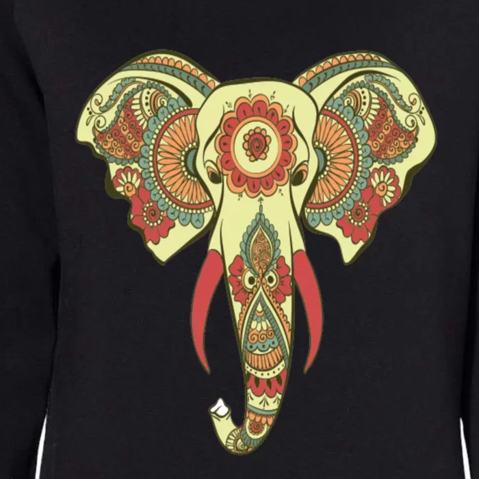 Elephant Dala Design Print Yoga Meditation Gift Womens California Wash Sweatshirt