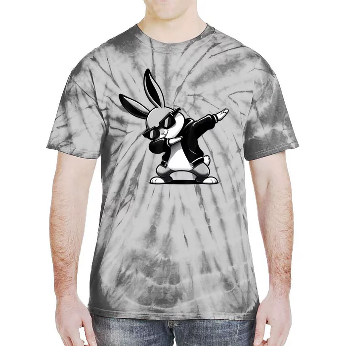 Easter Day Dabbing Bunny Rabbit Hip Hop Easter Basket Tie-Dye T-Shirt