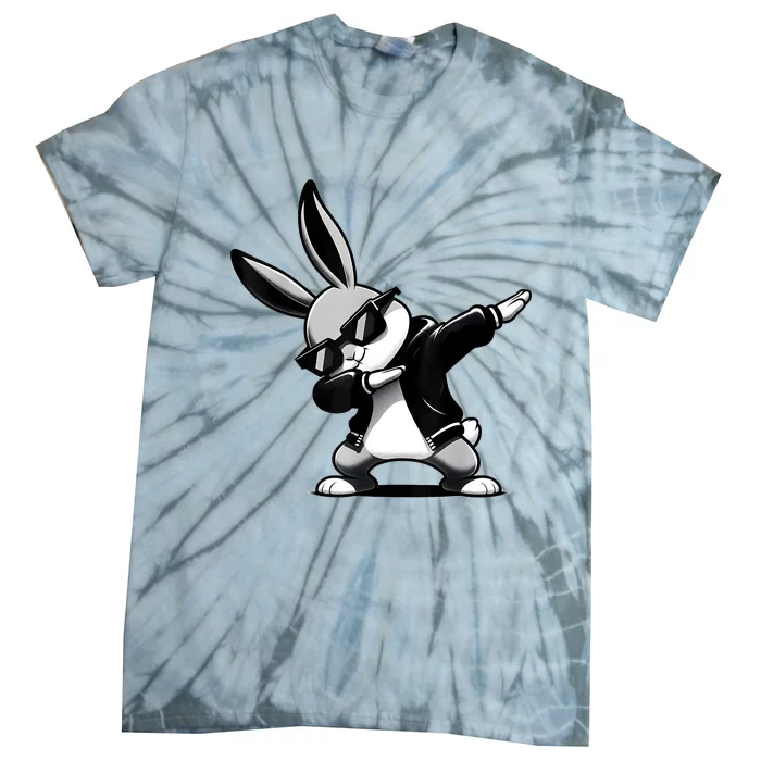 Easter Day Dabbing Bunny Rabbit Hip Hop Easter Basket Tie-Dye T-Shirt