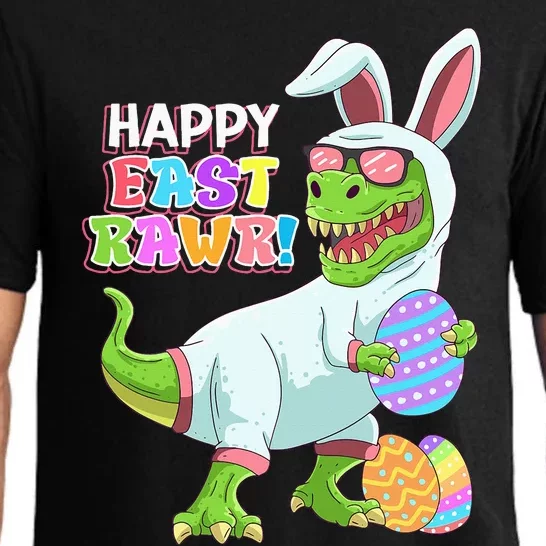 Easter Day Dinosaur Funny Happy Eastrawr T Rex Easter Pajama Set