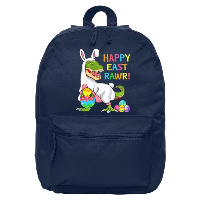 Easter Day Dinosaur Happy Eastrawr T Rex Easter 16 in Basic Backpack