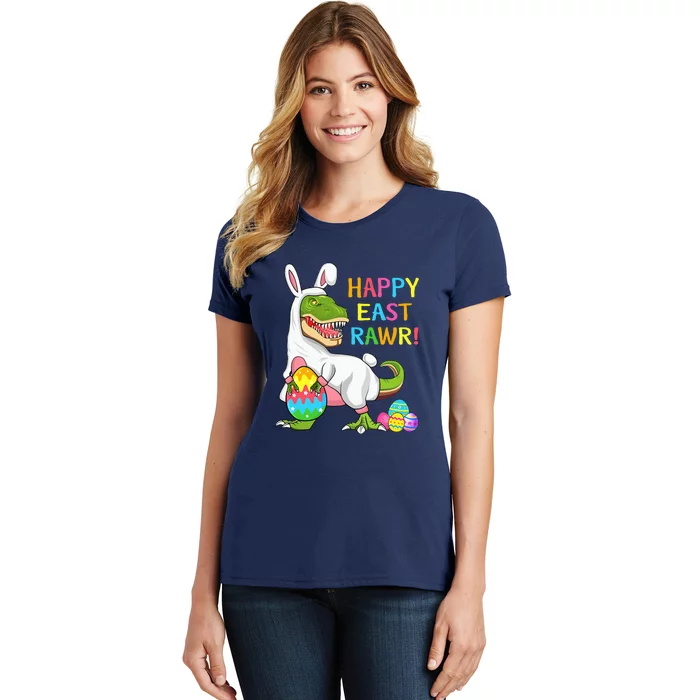 Easter Day Dinosaur Happy Eastrawr T Rex Easter Women's T-Shirt