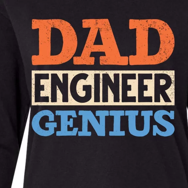 Engineer Dads Dad Engineer Genius Engineering Dad Gift Womens Cotton Relaxed Long Sleeve T-Shirt