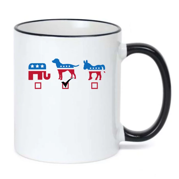 Elephant Dog Donkey Choose My Dog Would Do A Better Job Black Color Changing Mug