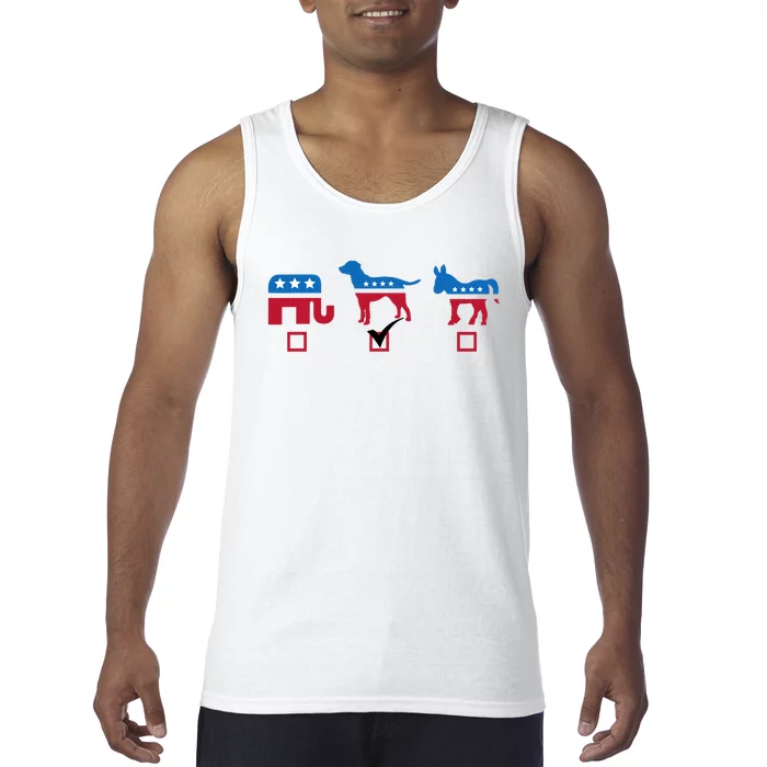 Elephant Dog Donkey Choose My Dog Would Do A Better Job Tank Top