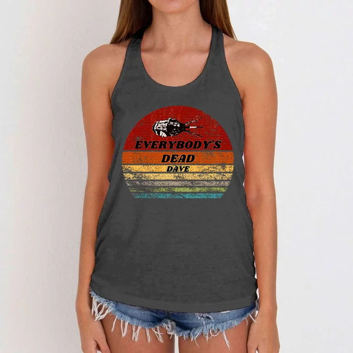 Everybodys Dead Dave Women's Knotted Racerback Tank