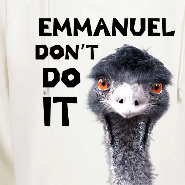 Emmanuel Don't Do It Viral Emu Womens Funnel Neck Pullover Hood