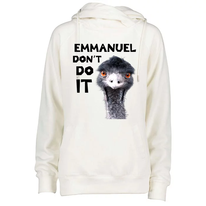 Emmanuel Don't Do It Viral Emu Womens Funnel Neck Pullover Hood