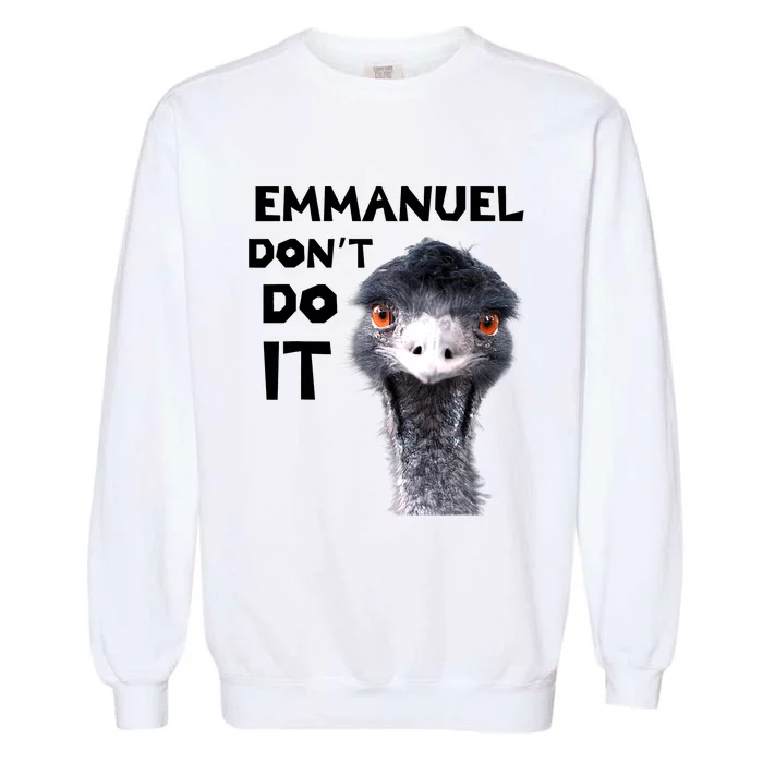 Emmanuel Don't Do It Viral Emu Garment-Dyed Sweatshirt