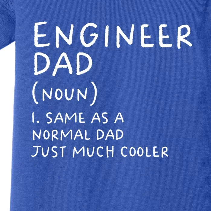 Engineer Dad Definition Funny Engineering Gift Baby Bodysuit