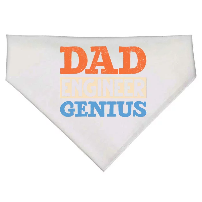 Engineer Dads Dad Engineer Genius Engineering Dad Gift USA-Made Doggie Bandana