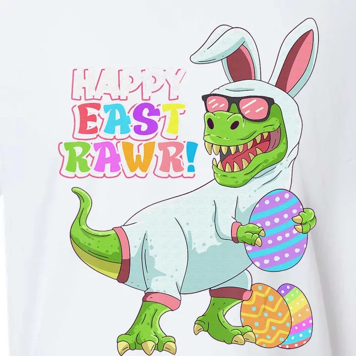 Easter Day Dinosaur Funny Happy Eastrawr T Rex Easter Sueded Cloud Jersey T-Shirt