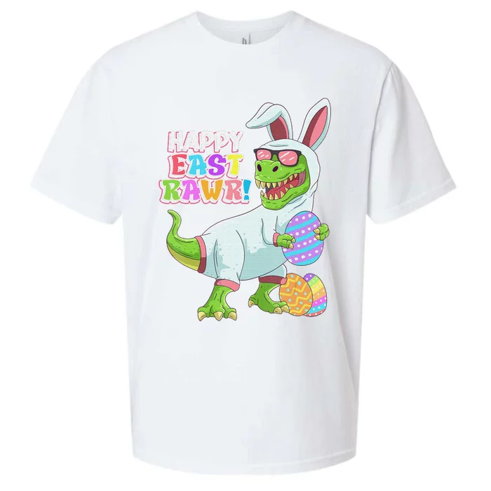 Easter Day Dinosaur Funny Happy Eastrawr T Rex Easter Sueded Cloud Jersey T-Shirt