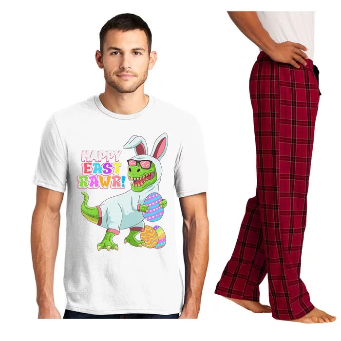 Easter Day Dinosaur Funny Happy Eastrawr T Rex Easter Pajama Set