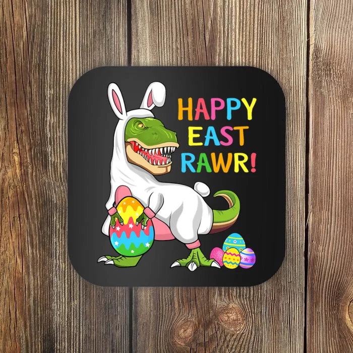 Easter Day Dinosaur Funny Happy Eastrawr T Rex Easter Coaster