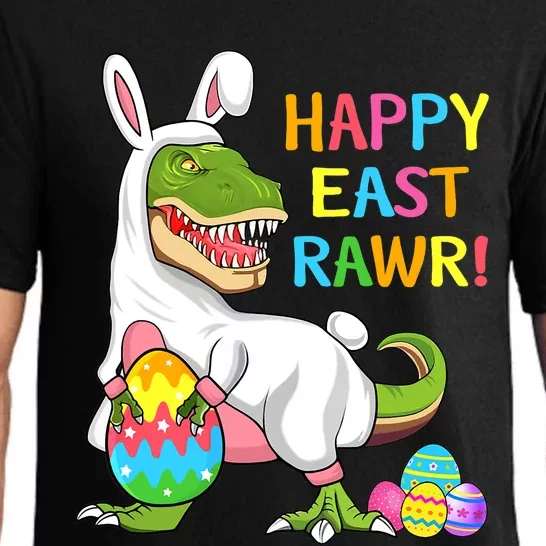 Easter Day Dinosaur Funny Happy Eastrawr T Rex Easter Pajama Set