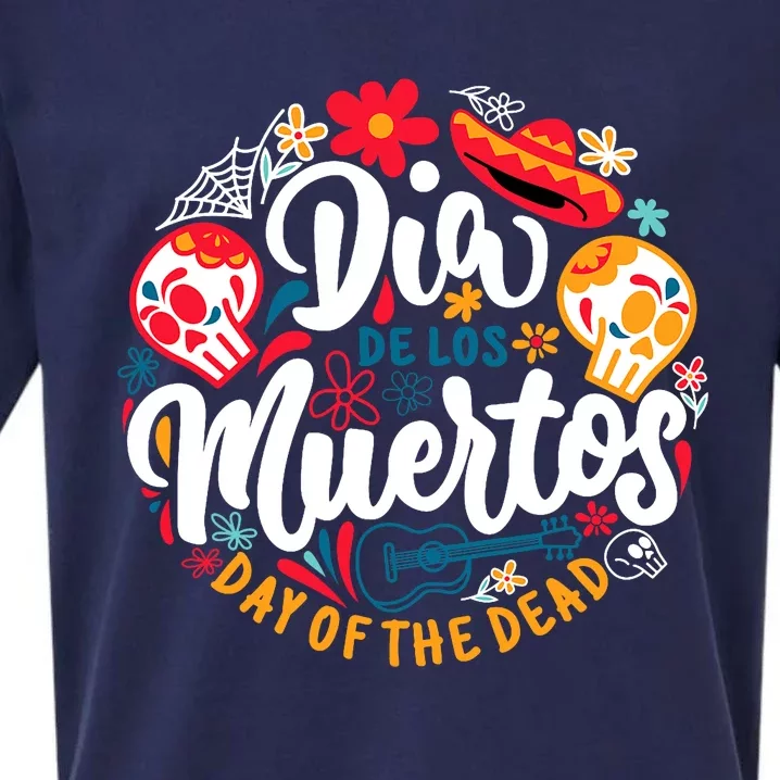 El Dia De Los Muertos Day Of The Dead Skull Sambrero Guitar Sueded Cloud Jersey T-Shirt