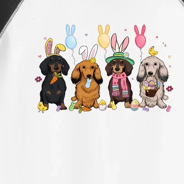 Easter Dachshund Dog Cute Dog Lover Easter Day Toddler Fine Jersey T-Shirt