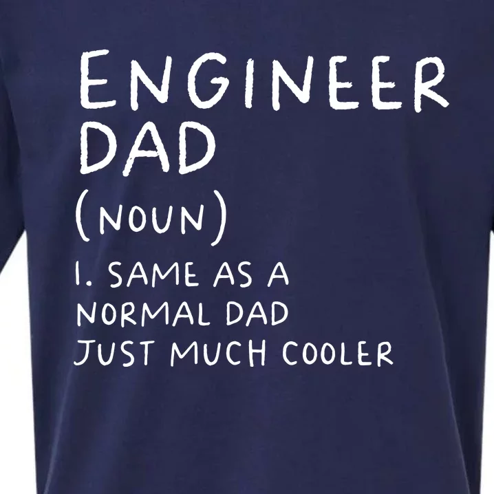 Engineer Dad Definition Funny Engineering Sueded Cloud Jersey T-Shirt