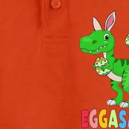 Easter Dinosaur Dino Easter Eggs Basket Cute Dry Zone Grid Performance Polo