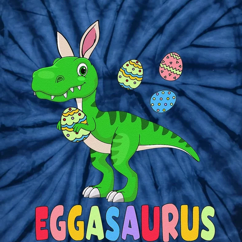 Easter Dinosaur Dino Easter Eggs Basket Cute Tie-Dye T-Shirt