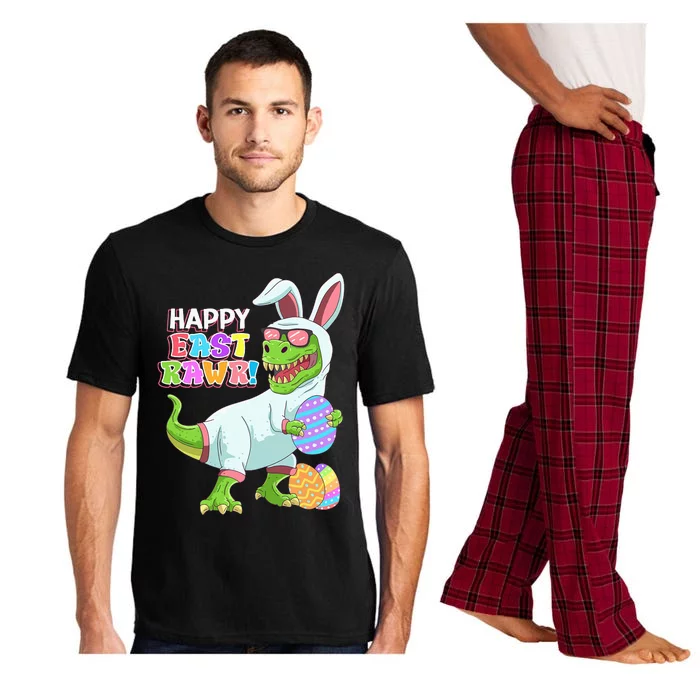 Easter Day Dinosaur Funny Happy Eastrawr T Rex Easter Pajama Set