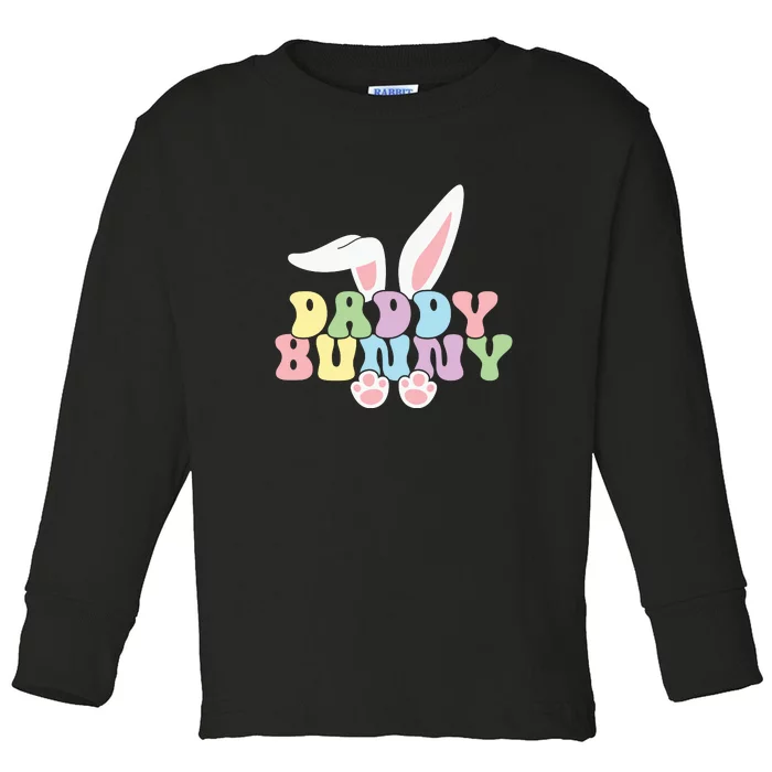 Easter Day Daddy Bunny Easter Dad Easter Bunny Father's Day Toddler Long Sleeve Shirt