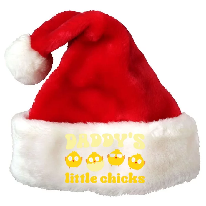 Easter Day Daddy's Little Chicks Cute Easter Chicks Father's Day Premium Christmas Santa Hat