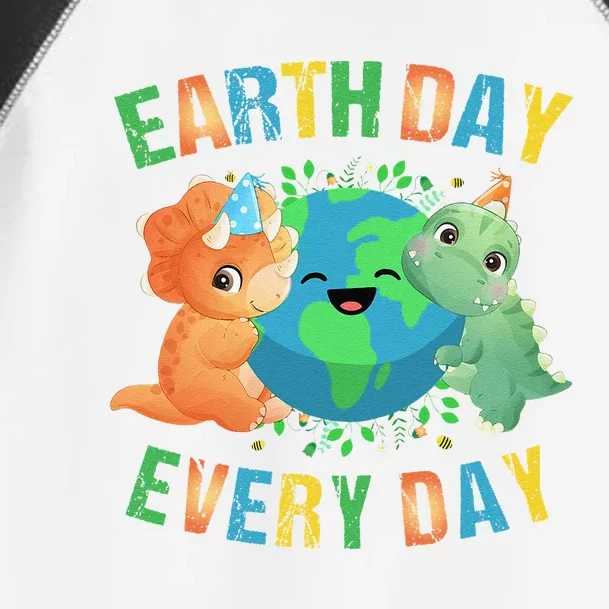 Earth Day Every Day Dinosaur Hugging Earth Nature Dino Lover Gift Toddler Fine Jersey T-Shirt