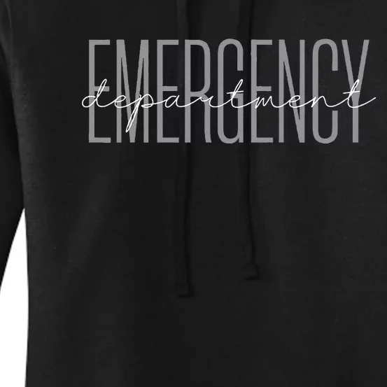 Emergency Department Emergency Room Healthcare Nursing Women's Pullover Hoodie