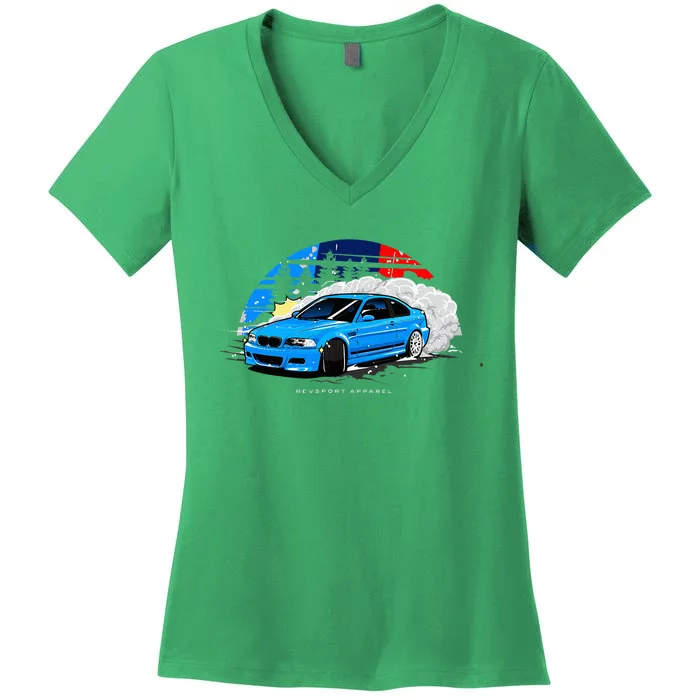 E46 Drifting Women's V-Neck T-Shirt