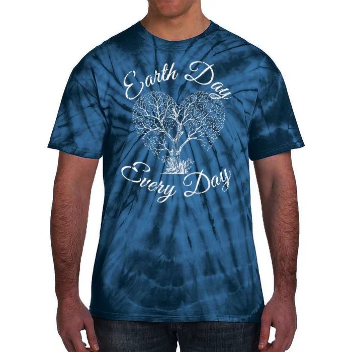 EARTH DAY EVERY DAY Earth Day Love Heart Tree Women Tie-Dye T-Shirt